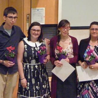 2018 Anthropology Award recipients: Simon, Melissa, Chantelle, & Carrie