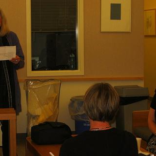 VIU Oral History Project Reception Helene Demers opening the reception, April 6, 2009. 