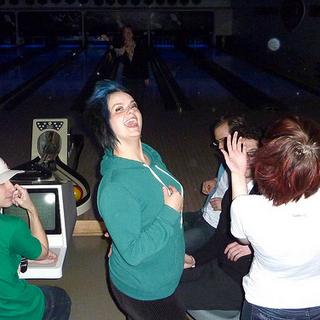 Jamie seated, Heather, & ? 