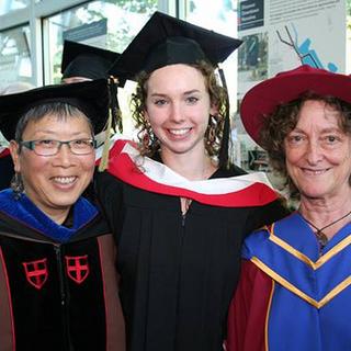 Imogene, Celia, & Gay Celia is a double major ANTH & GLST. Photo courtesy of VIU staff photographer. 